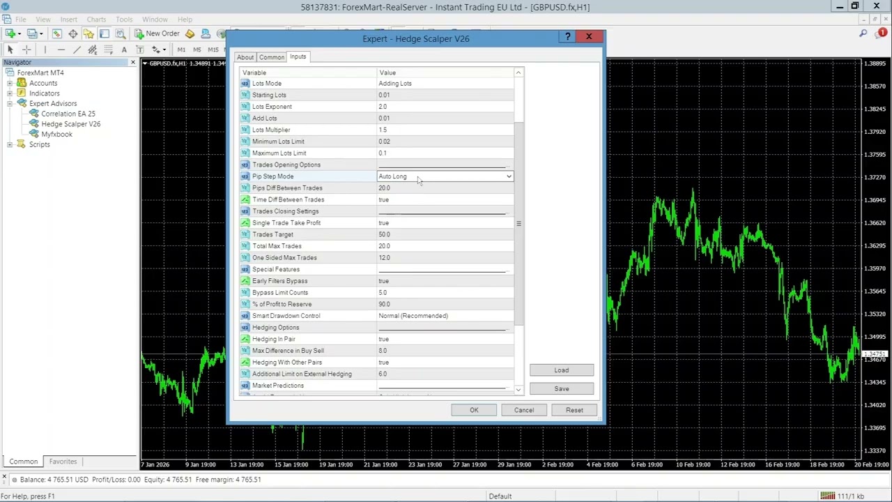 The complete guide to forex hedge scalper EA v26 Input Parameters | Forex Trading expert advisor