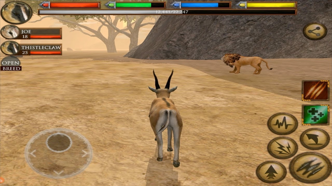 Gazelle VS Crocodile, Cheetah, Lion,Hyena, Wild Dog, Hippo, Rhino, Ultimate Savanna Simulator