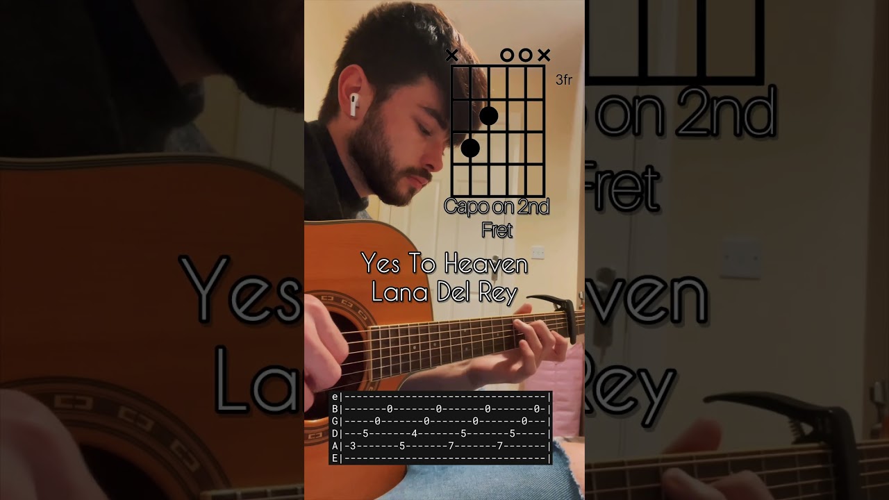 How to play yes to heaven by Lana del rey! #guitar #guitarra #guitar #acoustic #viol&atilde;o #lanadelrey