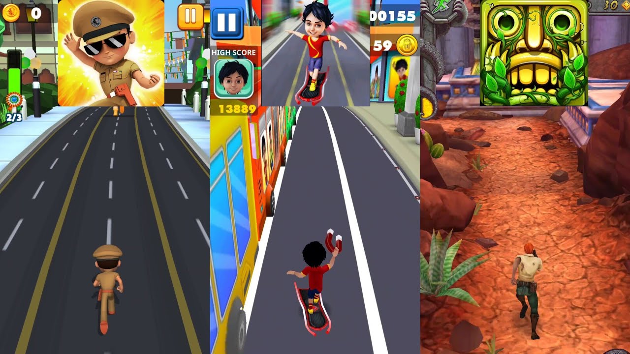 Little Singham 🆚 Shiva Skater Hero 🆚 Temple Run 2 New Update