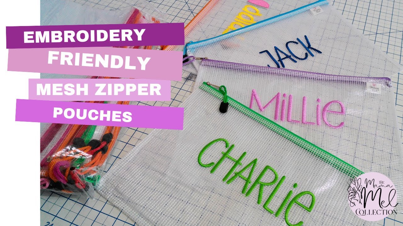 Embroidery Friendly Mesh Zipper Pouches - Product Review 10/10