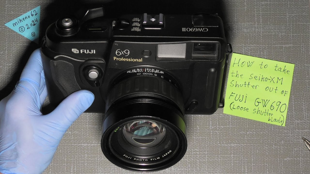 How to take the SEIKO  shutter out of FUJI GW690 ver. III   Loose shutter blades   BETTER SOUND