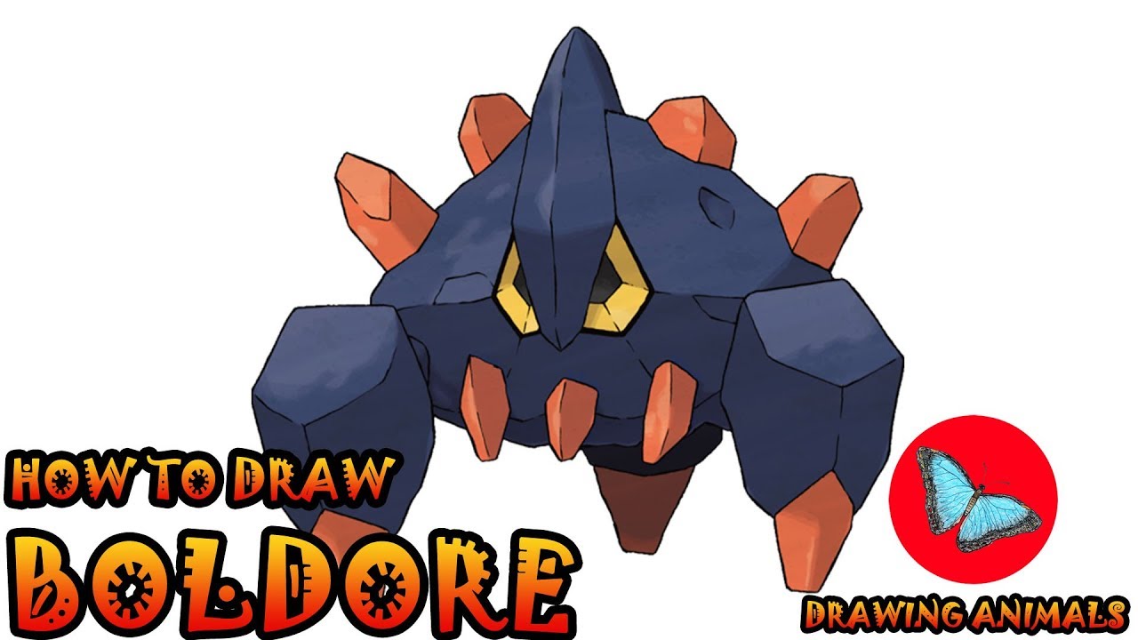 How To Draw Boldore Pokemon | Drawing Animals