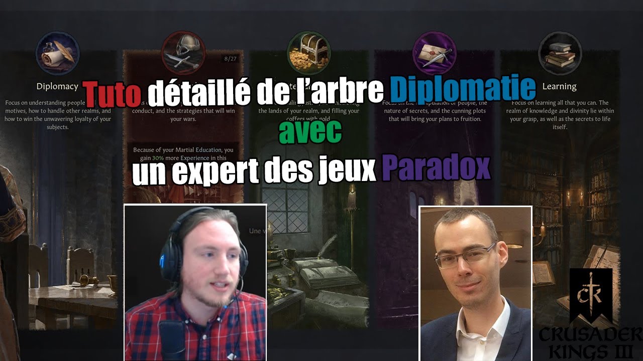 Tuto détaillé de l'arbre Diplomatie avec un expert des jeux Paradox sur Crusader Kings III
