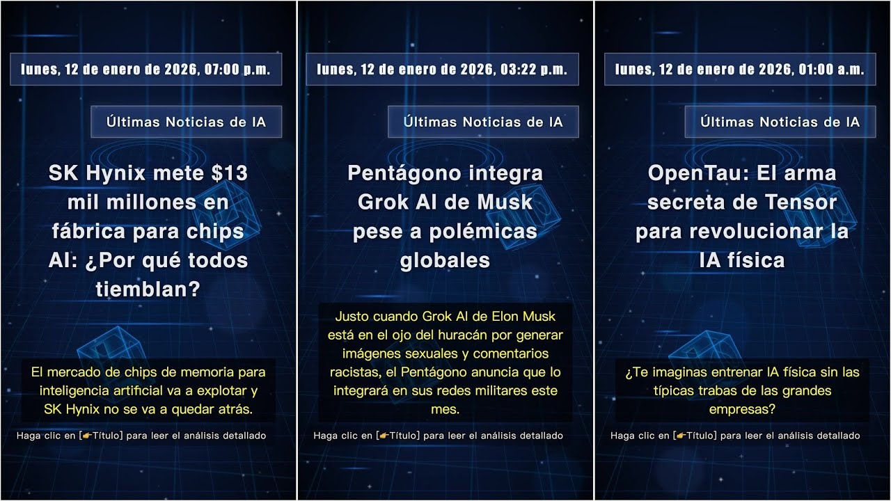 Noticias de Tecnología IA: miércoles, 14 de enero de 2026, 08:53 p.m. 