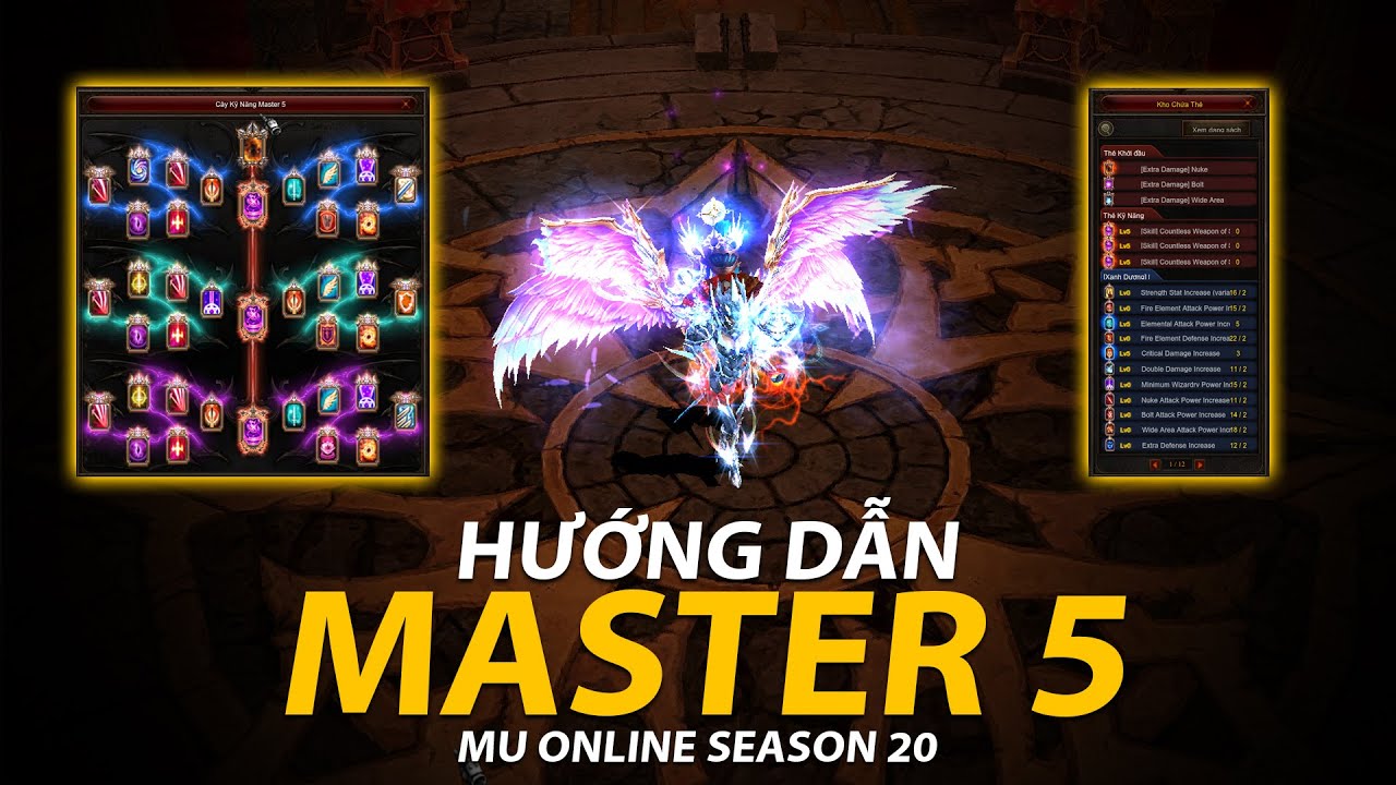 HƯỚNG DẪN CHI TIẾT TÁC DỤNG CỦA TỪNG THẺ MASTER 5 | MU ONLINE SEASON 20 | GAMETHUTP.NET