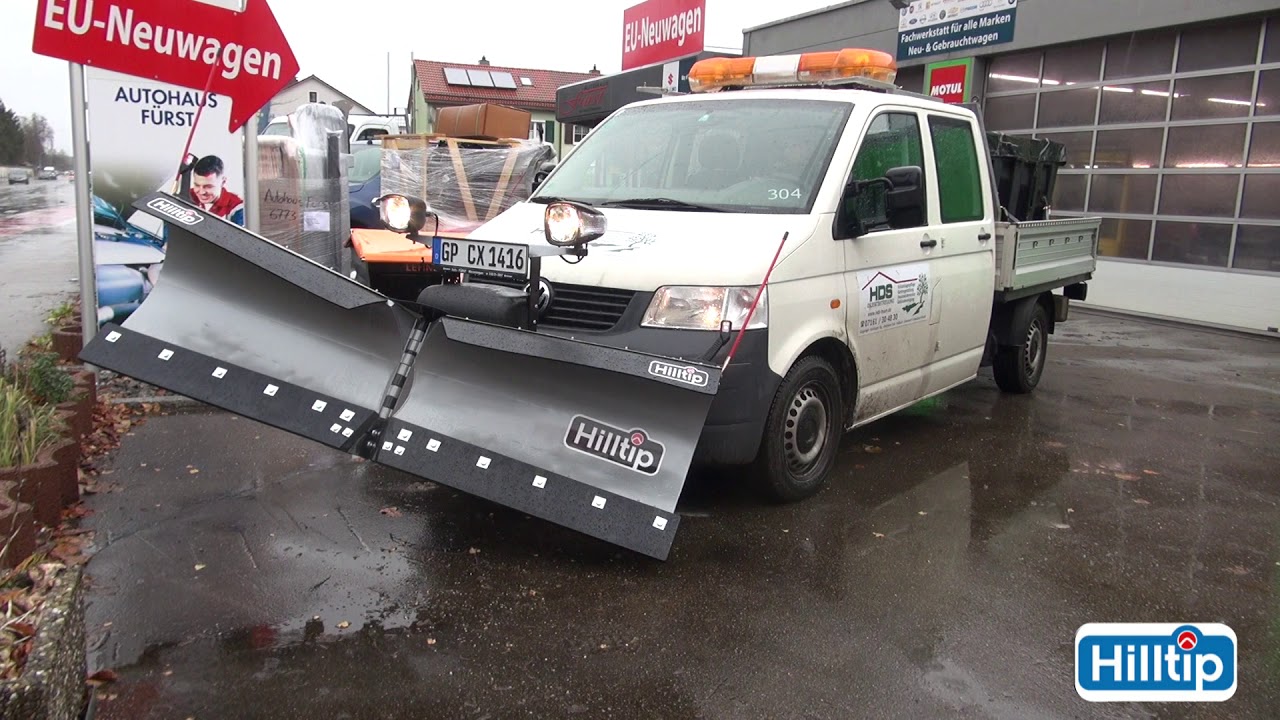 VW T5 mit HILLTIP SnowStriker VP225 und SaltDogg SHPE1500 Aufbaustreuer