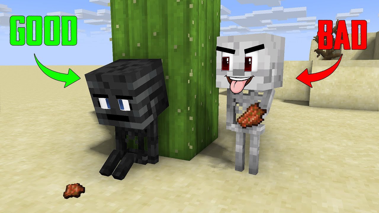 EVIL SKELETON VS GOOD WITHER SKELETON | Platabush Animation