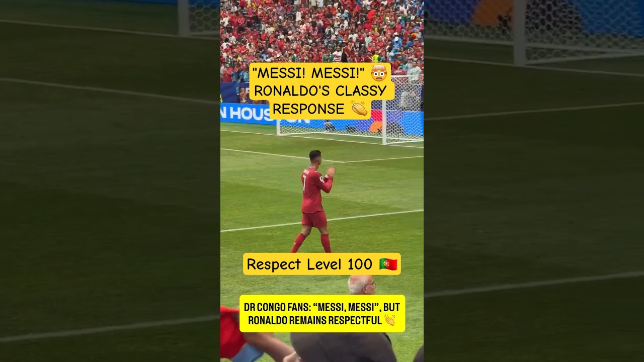 DR Congo Fans Chanted &ldquo;Messi, Messi&rdquo; 😳 Cristiano Ronaldo&rsquo;s Response Was PURE CLASS 👏🐐