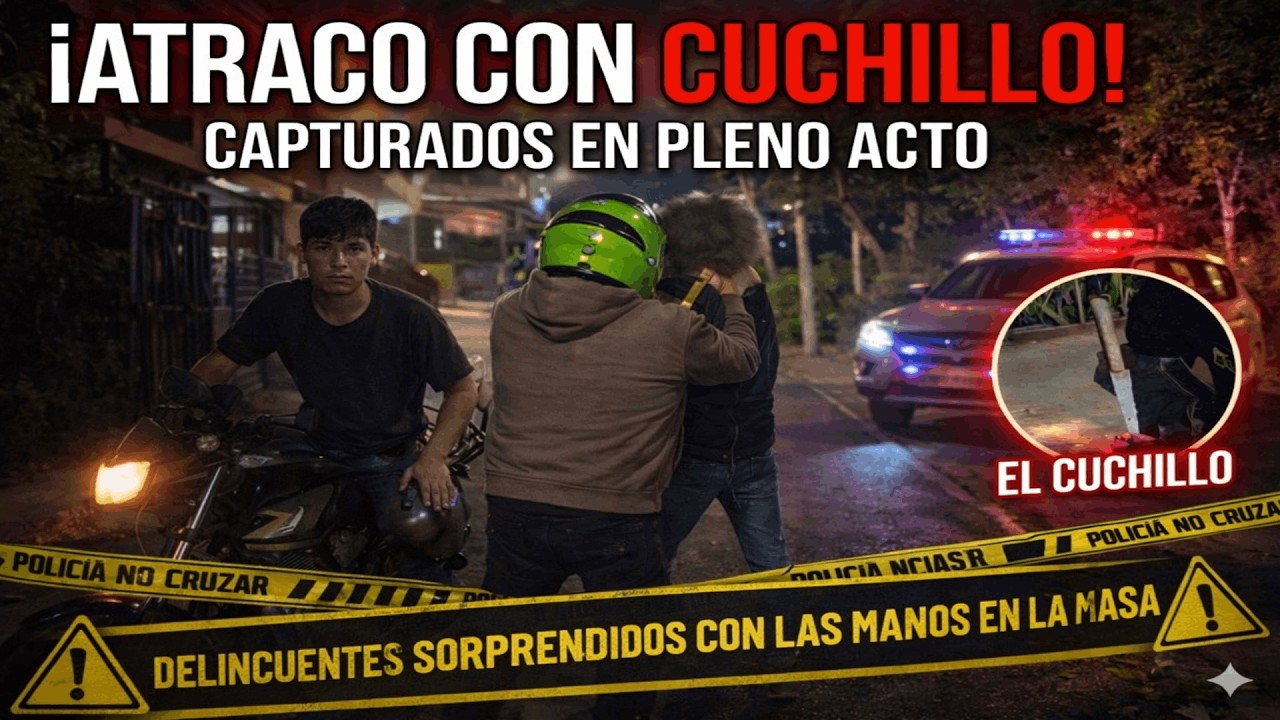 CAEN EN FLAGRANCIA POR HURTO VIOLENTO DE MOTO / IMPACTANTE OPERATIVO LOGRA RECUPERARLA EN BELLO