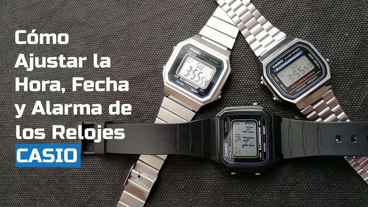 Как установить время, дату и будильник на классических часах CASIO.
