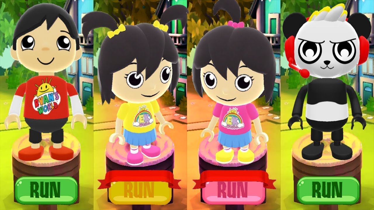 Tag with Ryan Kaji vs Emma vs Kate vs Combo Panda - Run GamePlay