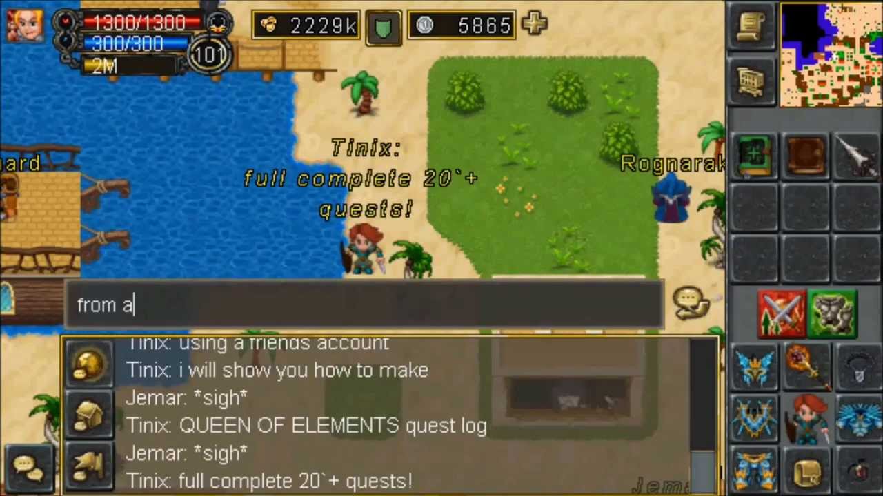 Tibiame New Solohmar +20 Quests (part 1/3) - Queen of elements  - Autumn Update 2013