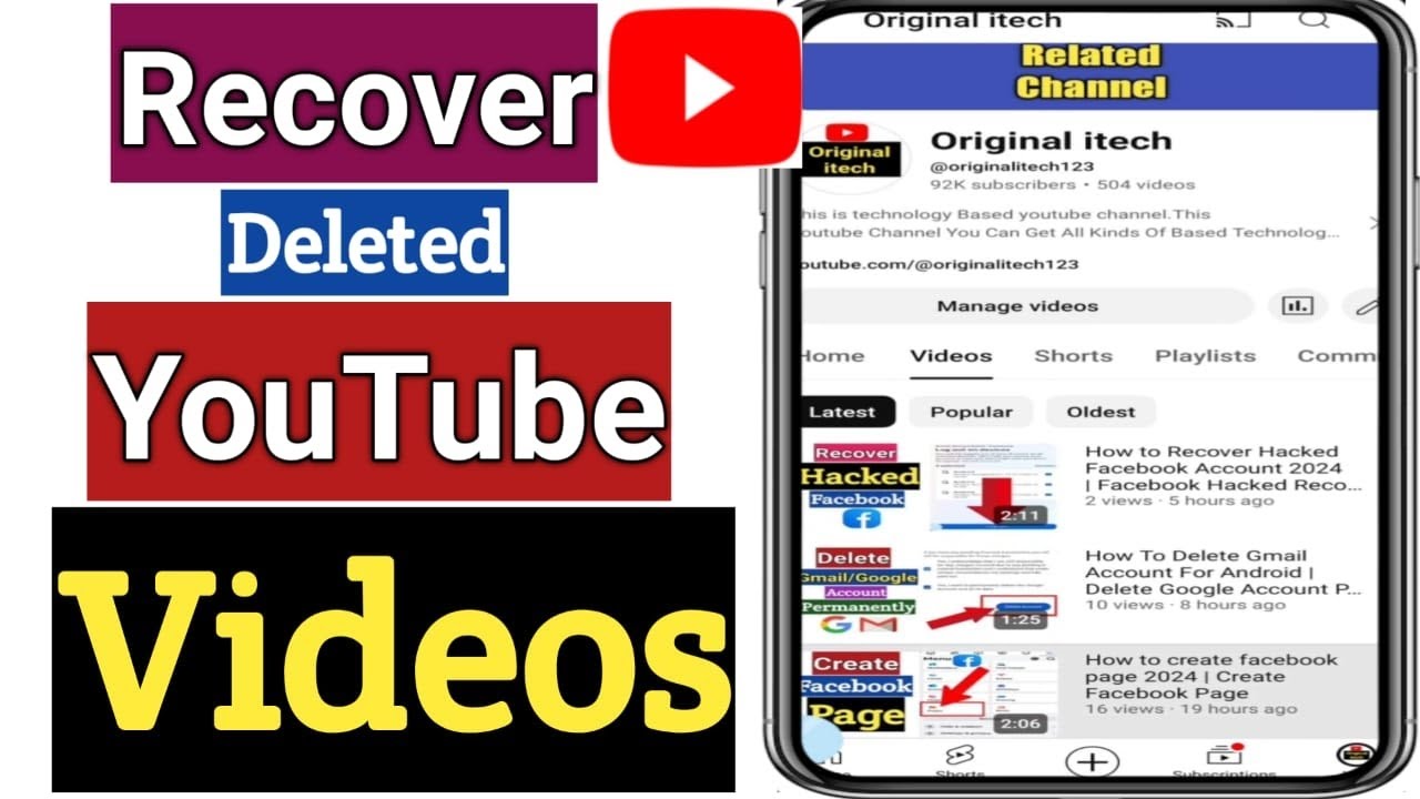 Как восстановить удаленные видео с YouTube | Восстановление удаленных видео с YouTube