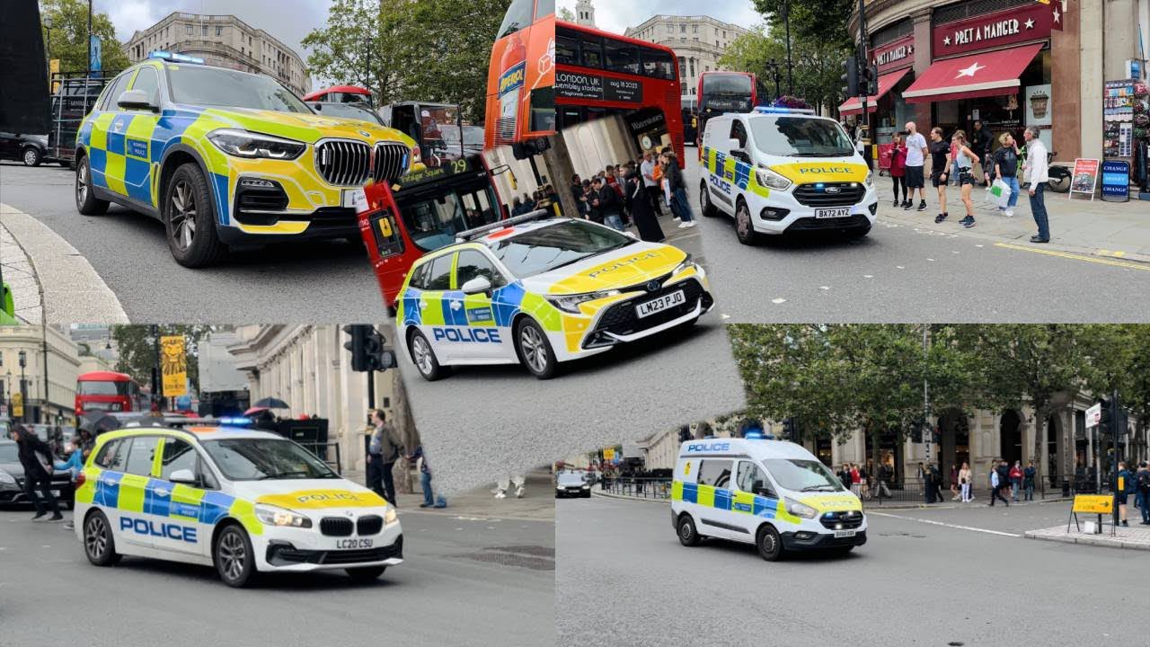 Collection of Met police responding through London lights + sirens
