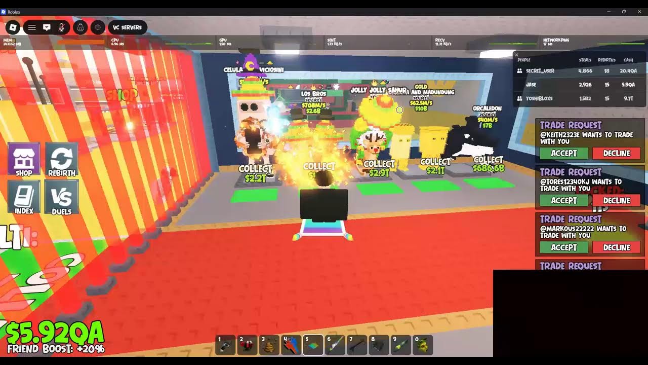Trading and Dueling in Steal a Brainrot (User: BogoBogo55)