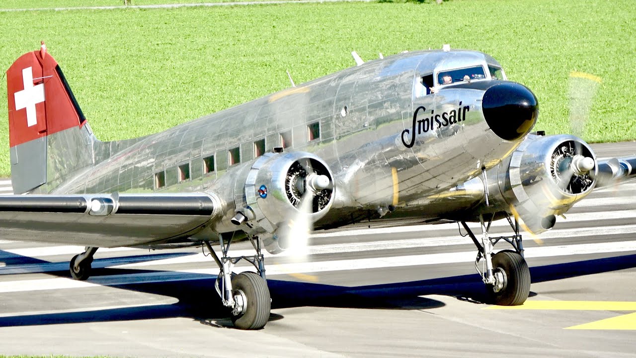 (4K) Douglas DC-3C (N431HM) Arrival Engine Start and Departure at Mollis Zigairmeet 2023!