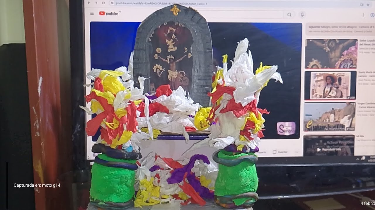 La nueva anda y imagen del lienzo original del señor crucificado del rimac 2026 🙏🏻🕯️