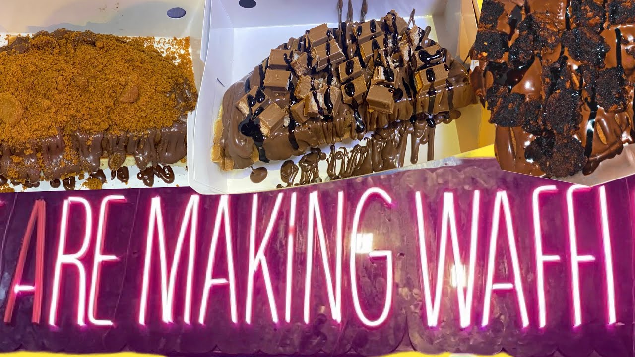 Waffles Making | Chocolate Loaded Waffles | Mini Pancakes | Lotus Waffle