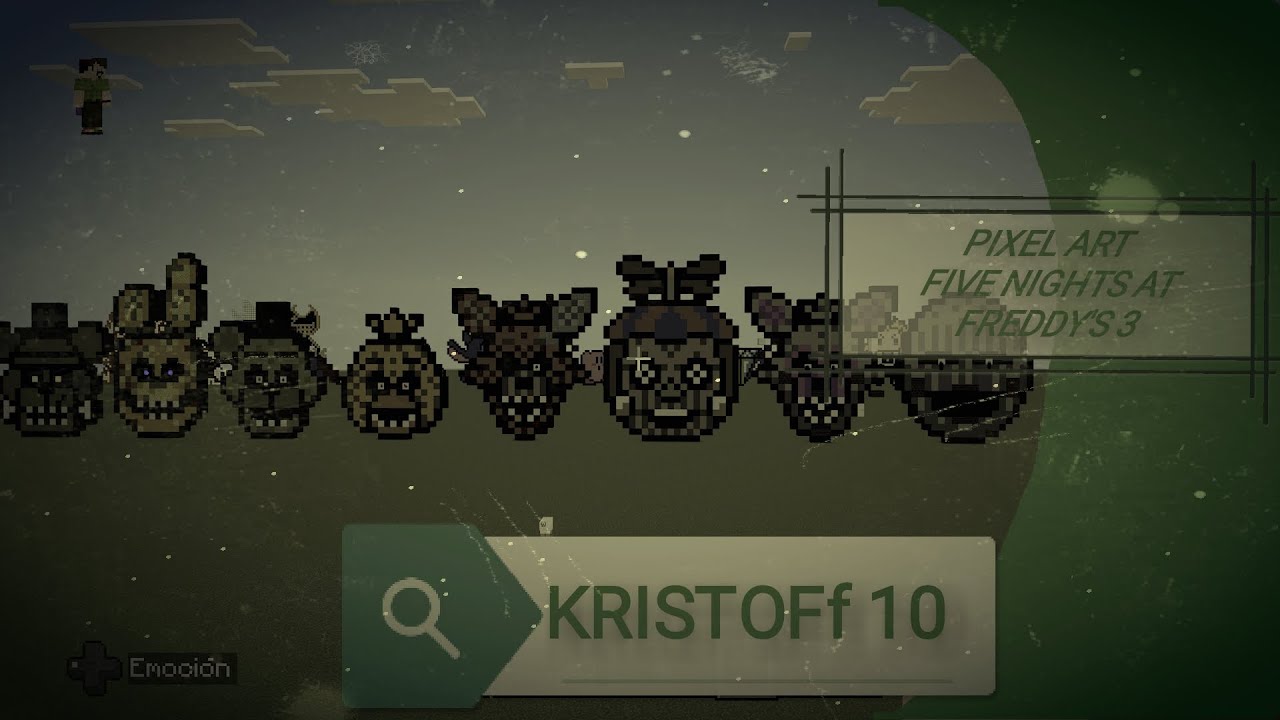 PIXEL ART DE Five Nights At Freddy's 3 (PARTE 2)👻🎈🦊😄