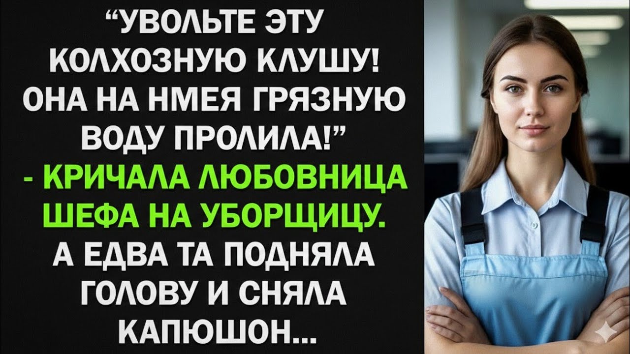 Увольте эту клушу! Она на меня грязную воду пролила! - кричала любовница шефа на уборщицу, но...