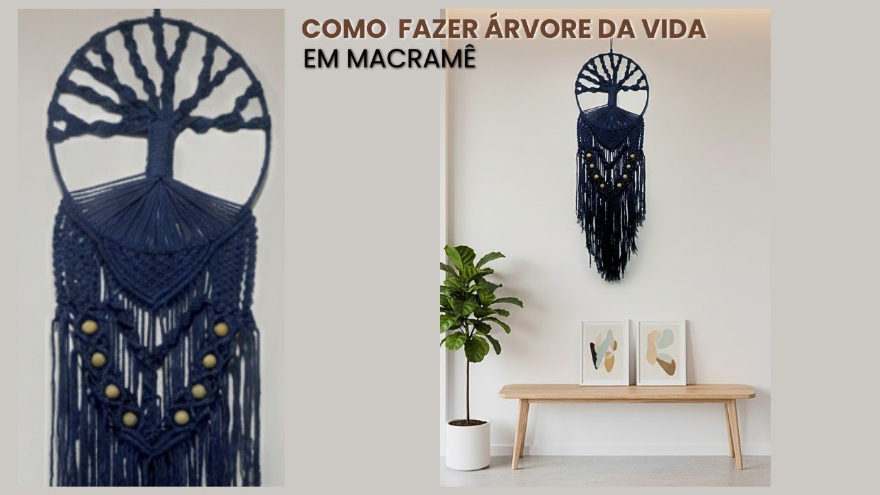 Como fazer Árvore da Vida em MACRAME - DIY Tree of Life