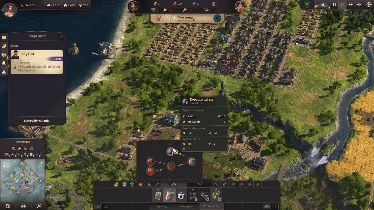 Poradnik do gry Anno 1800 #9 rzemieślnicy, jedna wyspa to za mało