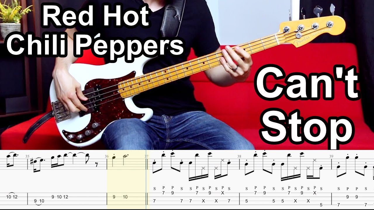 Red Hot Chili Peppers - Can't Stop // BASS COVER + Play-Along Tabs