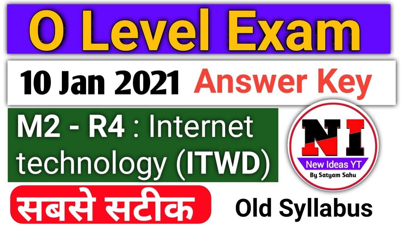 m2 r4 answer key O level January 2021 || internet technology 10 january paper solution o level 2021