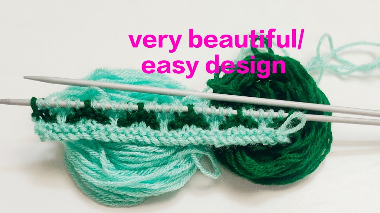 Two colour knitting sweater design for baby boy girl/double colour knitting pattern दो रंग की बुनाई