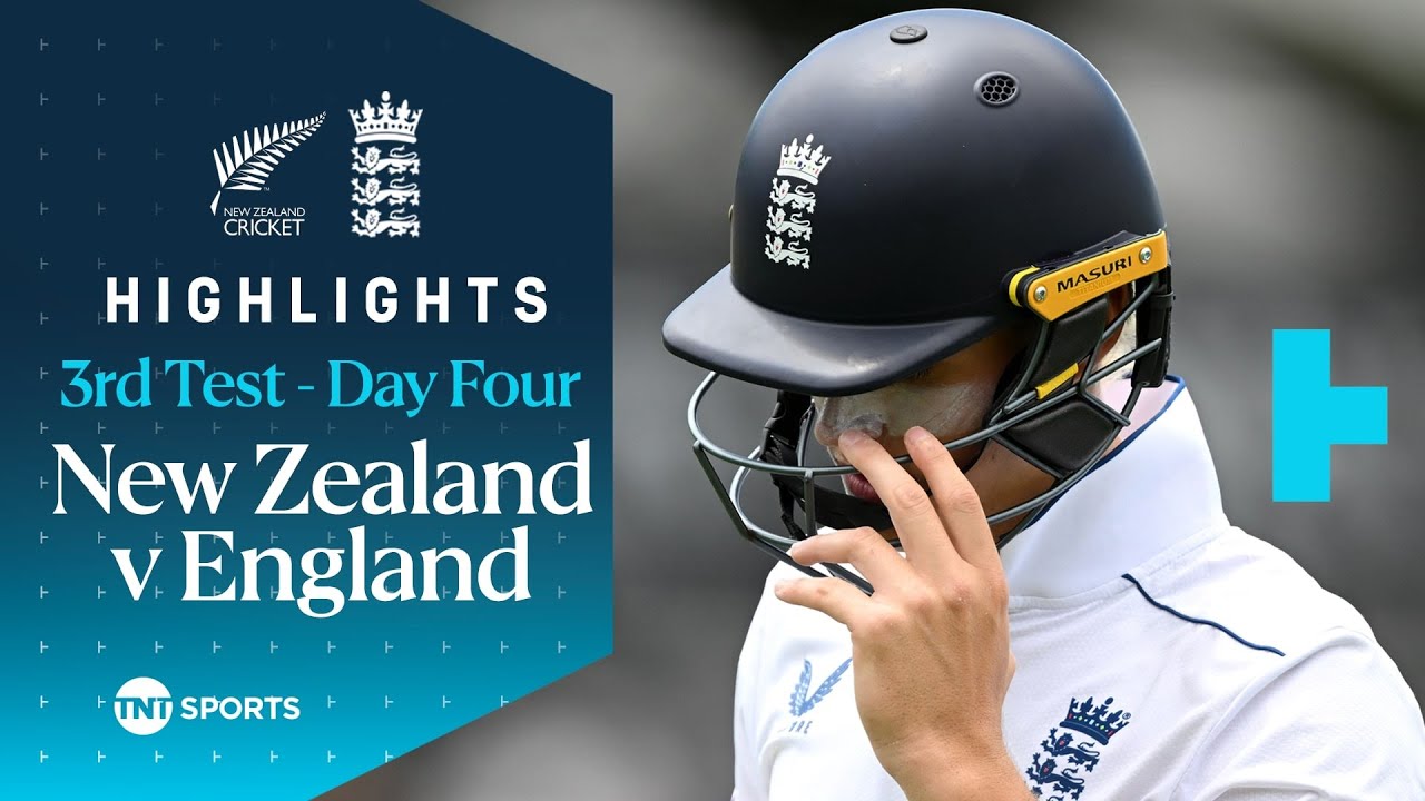 New Zealand vs England 3rd Test (Day 4) 🏏 | England Suffer In Hamilton 😳 | TNT Cricket Highlights