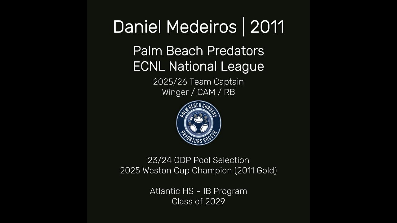 2024 25 Daniel Medeiros Highlights (Palm Beach Predators/Palm Beach United)