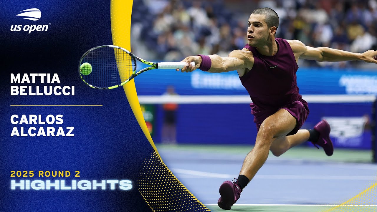 Mattia Bellucci vs. Carlos Alcaraz Highlights | 2025 US Open Round 2