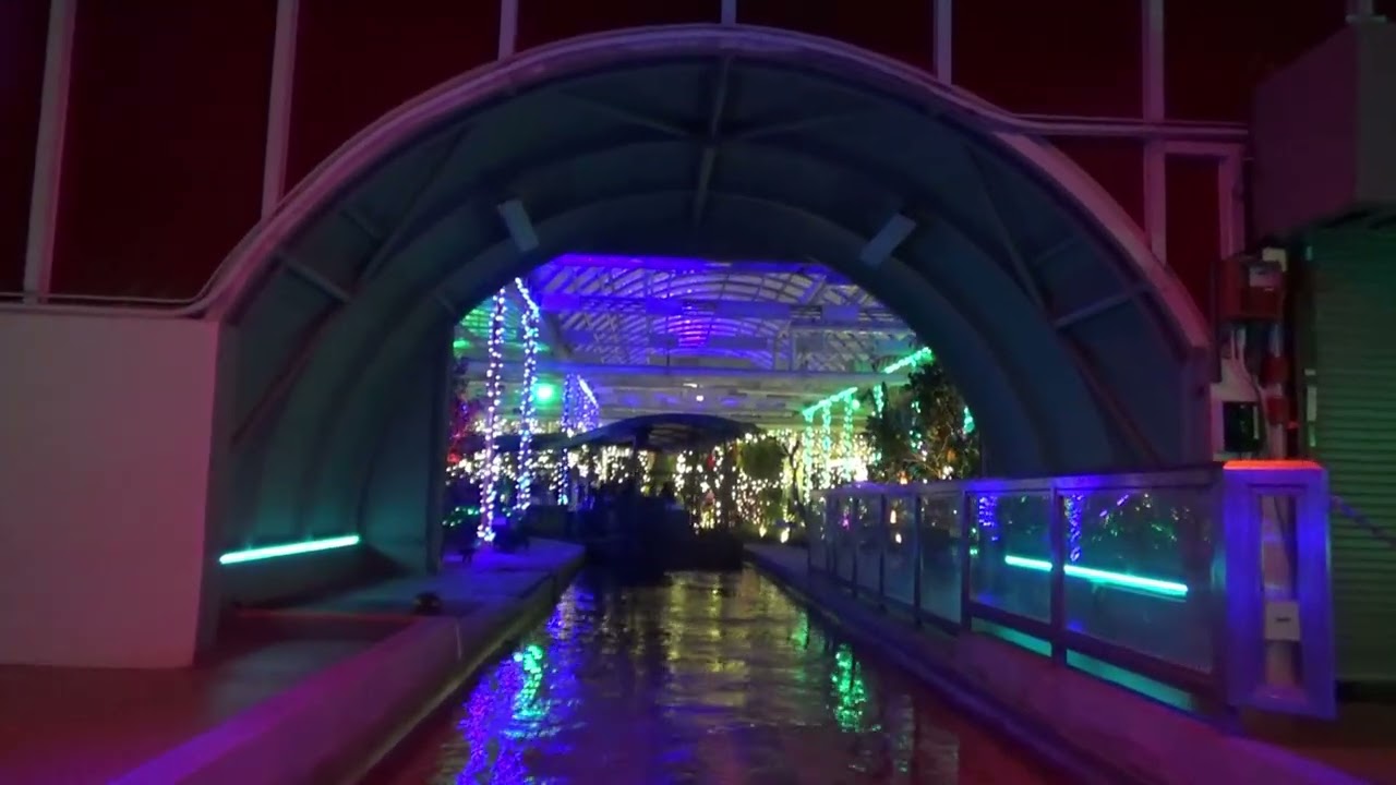 Living with the Land with Christmas Lights Glimmering Greenhouses
