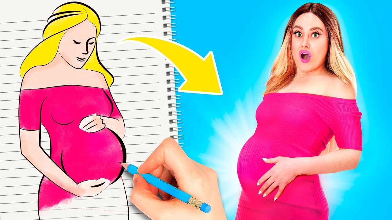 Eu desenhei e engravidei! Isso é mágica.