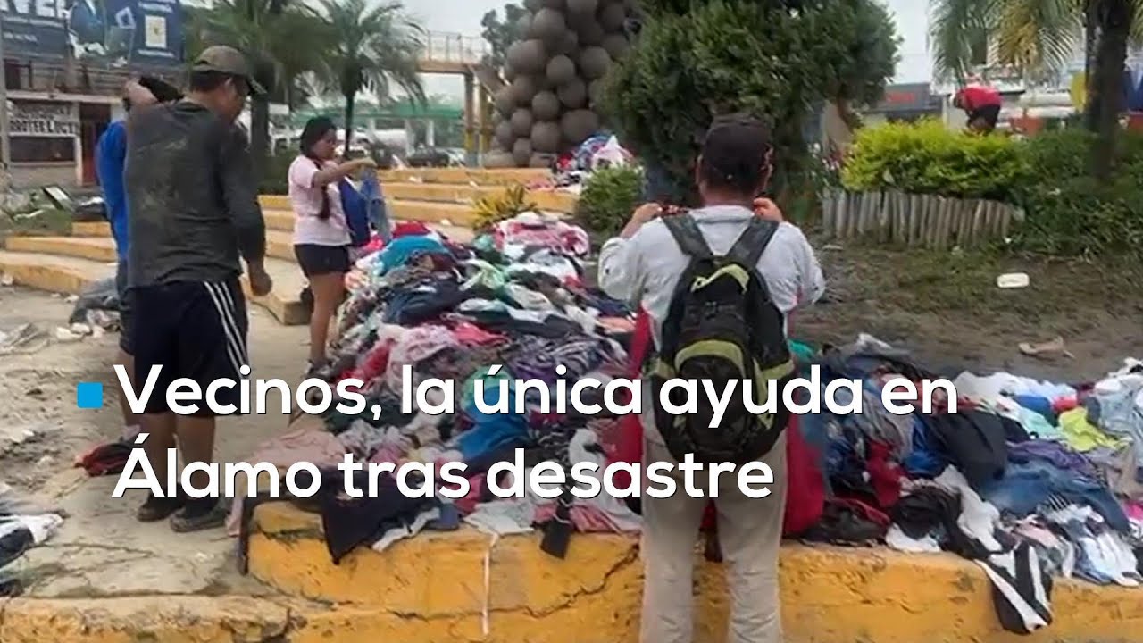#Veracruz | Tras las inundaciones, familias buscan entre donaciones ropa, comida y medicinas