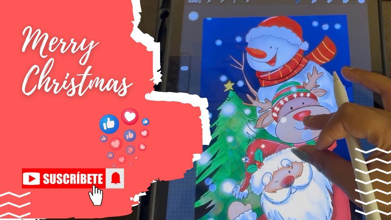Merry Christmas Digital Art | Christmas Special Drawing 🎅🎨 #digitalart #merrychristmas 