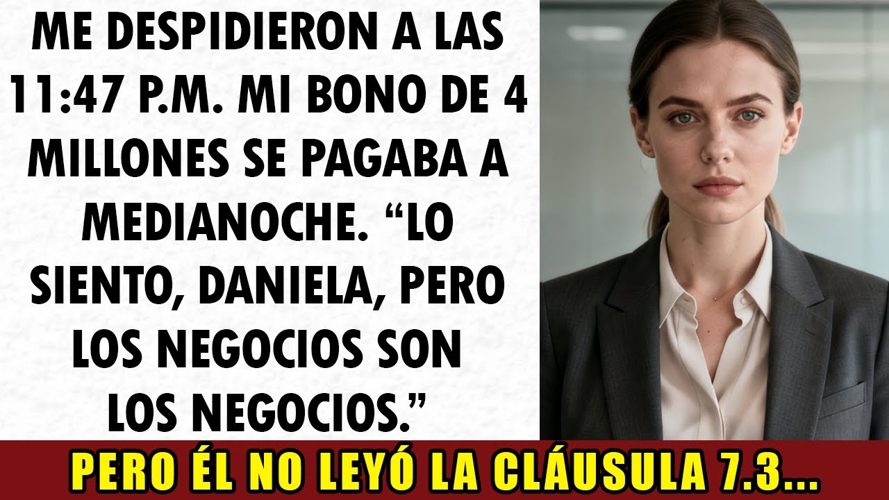 Me Despidieron un Día Antes de Mi Bono de $4 Millones — Pero una Sola Cláusula lo Cambió Todo