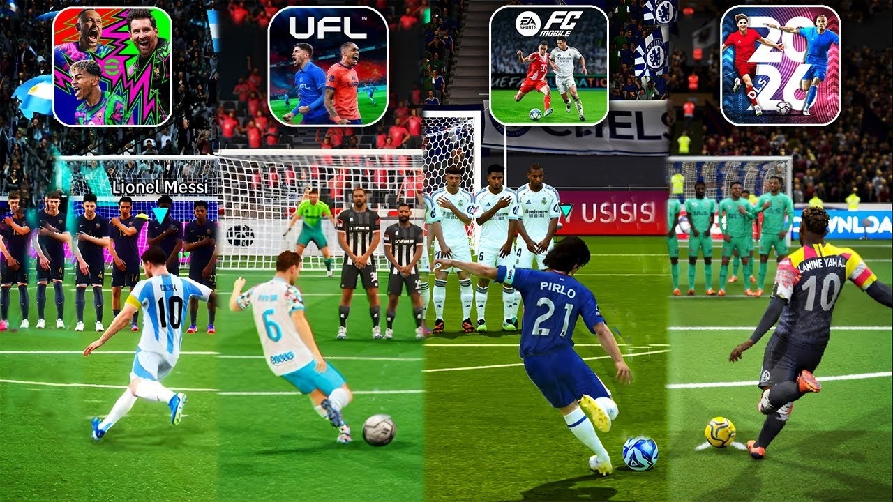 &iexcl;FC Mobile vs DLS 26 vs eFootball Mobile vs Football League vs Otros! (Duelo de Tiros Libres)