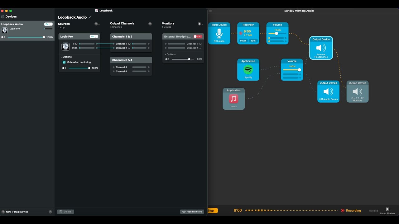 Loopback & Audio Hijack Setup