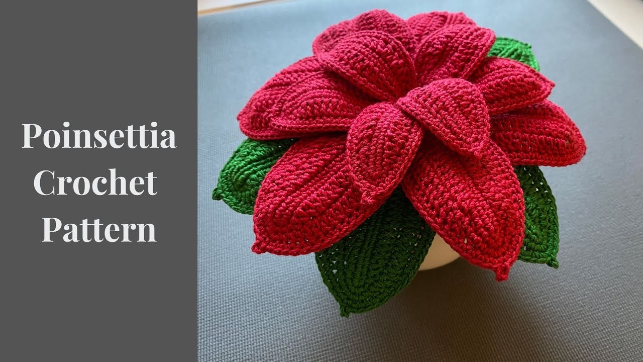 Crochet Poinsettia Plant: Let's crochet the poinsettia together