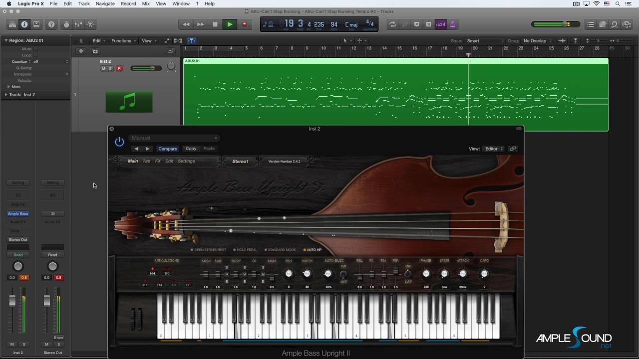 Ample Bass U Demo - Can't Stop Running