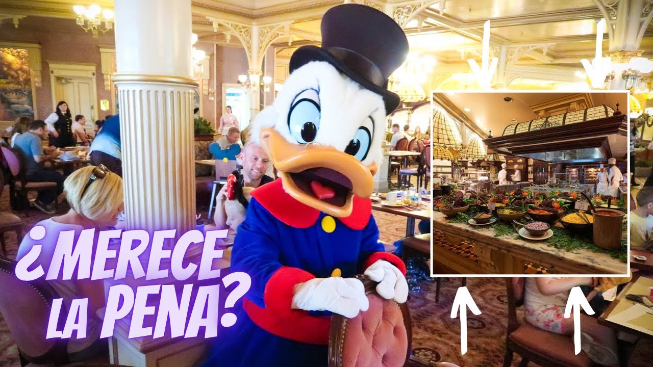 Cena con PERSONAJES DISNEY en PLAZA GARDENS de Disneyland Paris en 2022