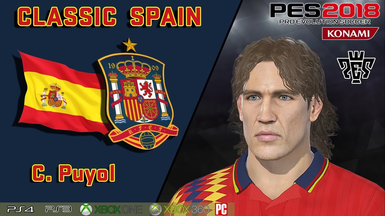C. PUYOL  face+stats  (Classic Spain) PES 2018