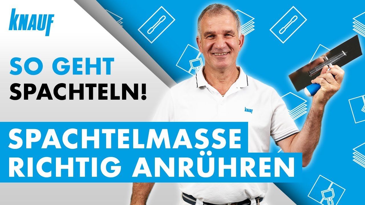 Gips Spachtelmasse anr&uuml;hren | So geht Spachteln