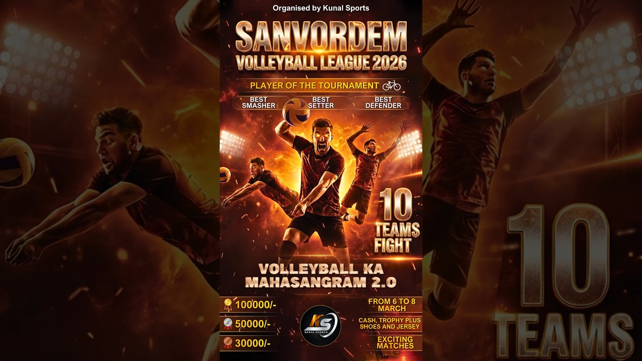 🔴Live | PLAYER AUCTION | SANVORDEM VOLLEYBALL LEAGUE 2026 | KUNAL SPORTS