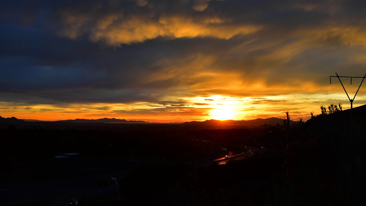 Time lapse of sunset over Salt Lake City - June 20, 2020