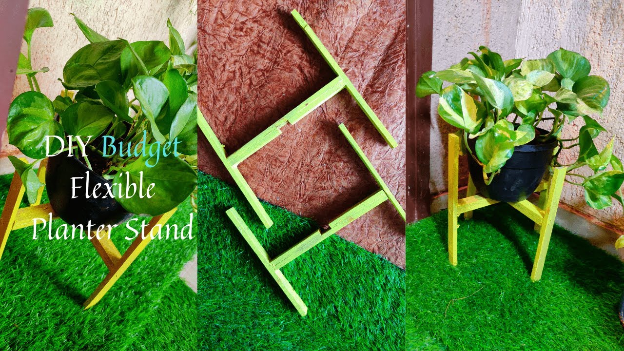How to make flexible & easy plant stand with wooden dowel|DIY plant pot stand|Dowel crafts|Pot Stand