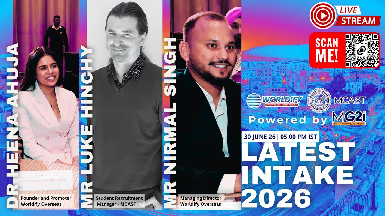 🚨 LIVE NOW: MCAST Malta Latest Intake 2026 🚨 Unlock Your Future in Europe! 🇲🇹✨📞 +91 9517710912