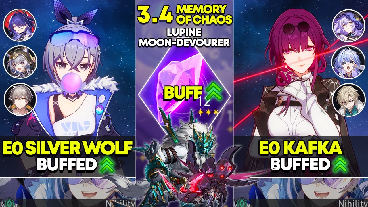 E0 Silver Wolf Buffed & E0 Kafka Buffed | Memory of Chaos 12 | Honkai Star Rail 3.4